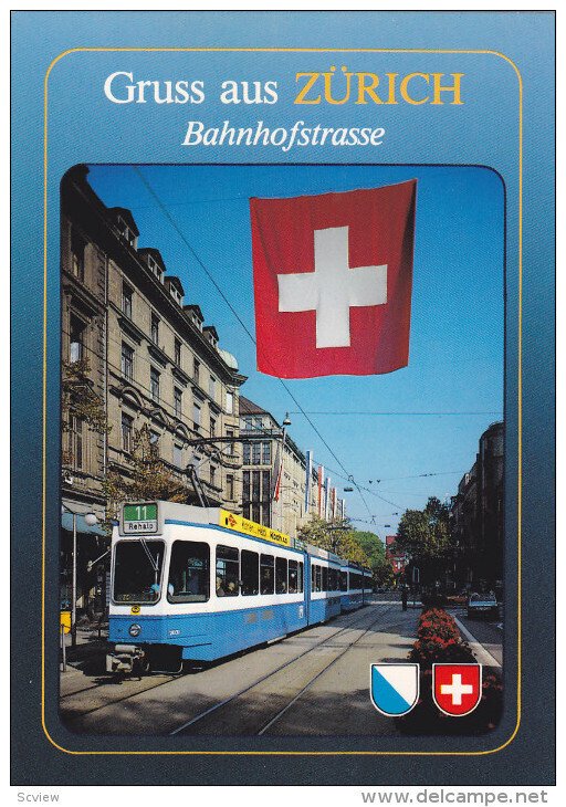 ZURICH, Switzerland, 1950-1970´s; Bahnjofstrasse