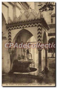 Old Postcard ALGIERS the great mosque ablution fountain