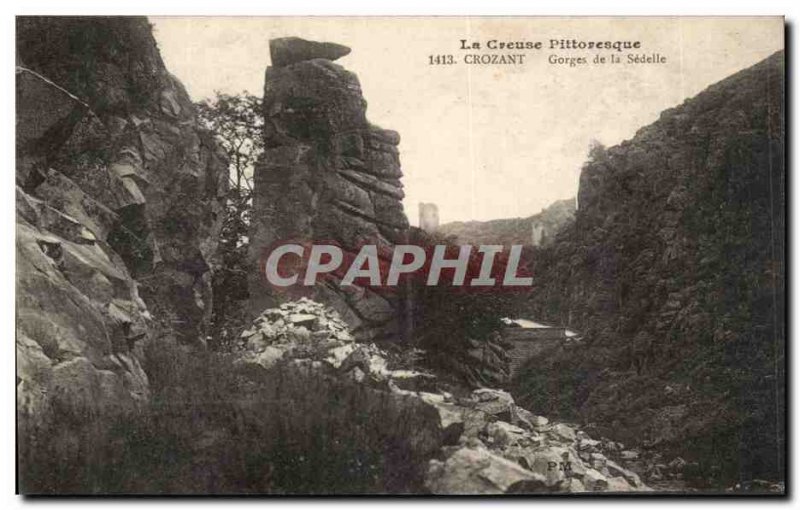 Old Postcard Picturesque Creuse Crozant Gorges De La Sedelle