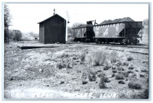 c1960 CBW Depot Flagler Iowa IA Railroad Train Depot Station RPPC Photo Postcard