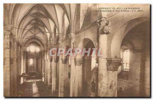 Old Postcard Airvault D S carving Chapitaux and Voutes