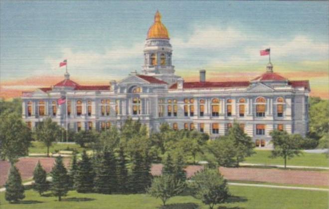 Wyoming Cheyenne State Capitol Building Curteich