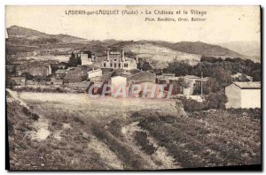 Old Postcard Ladern Sur Lauquet The castle and the village