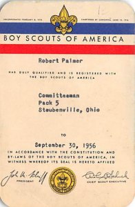 Approx. Size: 2.5 x 3.5 Boy Scouts of America Robert Palmer Late 1800's Trade...