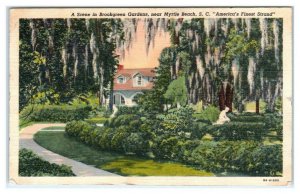 MYRTLE BEACH, SC South Carolina ~ BROOKGREEN GARDENS 1942 Horry County  Postcard