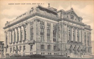 JERSEY CITY, New Jersey NJ    HUDSON COUNTY COURT HOUSE  Vintage  B&W Postcard