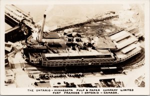 The Ontario Minnesota Pulp & Paper Co. Fort Frances ON Unused RPPC Postcard E66