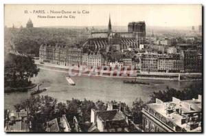 Paris Old Postcard Notre Dame and quotes