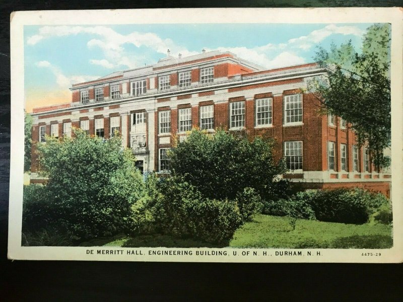 Vintage Postcard 1915-1930 De Meritt Hall Engineering Bldg. U of N.H. Durham N.H