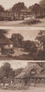 Kensington Gardens Lowestoft Suffolk Antique Rare Postcard + 2x Cottage Bundle