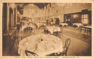 Dining Room, Grand Lodge Hall Masonic Room - Elizabethtown, Pennsylvania PA