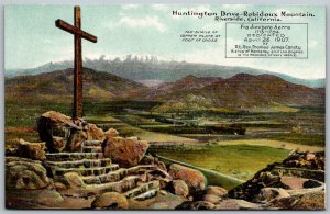 Riverside California c1910 Postcard Huntington Drive Mt Rubidoux Mountain