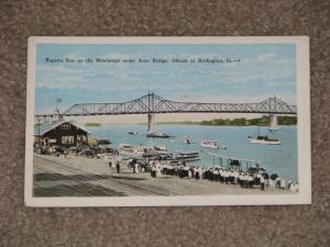 Regatta Day on The Mississippi Under Auto Bridge, Illinois to Burlington Iowa