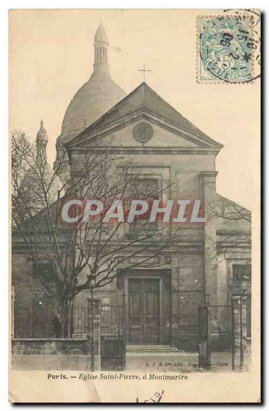 Old Postcard Paris Eglise Saint Pierre Montmartre