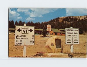 Postcard Freemont Pass And Continental Diving At Climax, Colorado