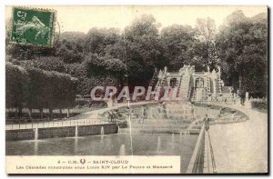 Postcard Old St Cloud Cascades Built Under Louis XIV by Le Pautre and Mansard