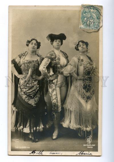 151273 Smoking Spanish DANCER Female Torero Old FIALDRO PHOTO