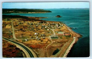 PLEASANT POINT, Passamaquoddy Reservation Maine ~ AERIAL VIEW 1958  Postcard