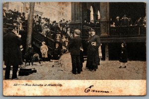 Postcard Atlantic City NJ c1907 Free Salvation Army Playing Instruments Children