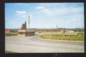 POWELL TENNESSEE CLARK MOTEL VINTAGE ADVERTISING POSTCARD 1950's CARS TENN.