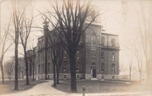 RPPC SCHOOL & FIRE HYDRANT PENNINGTON VERMONT REAL PHOTO POSTCARD 1907