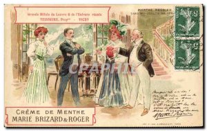 Old Postcard Advertisement Creme de Menthe Marie Brizard & Roger Martha Regnier