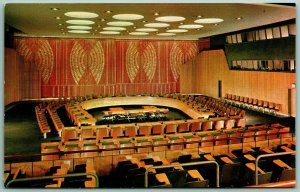 United Nations Economic and Social Council New York City NY Chrome Postcard H6