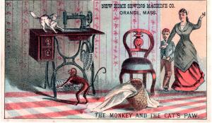 VICTORIAN TRADE CARD, NEW HOME SEWING MACHINE CO.