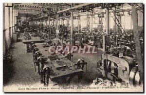 Postcard Old National School of Arts and Trades Workshop & # 39ajustage