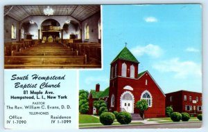 HEMPSTEAD, Long Island NY ~ SOUTH HEMPSTEAD BAPTIST CHURCH 1972 Postcard