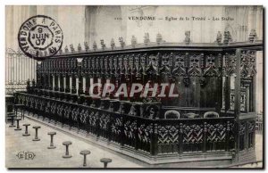Old Postcard Vendome Church of the Trinity The Stalls