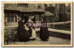 Old Postcard Behind Bruges Bruges Gruuthuse Types Folklore