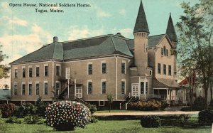 Vintage Postcard 1920's Opera House National Soldier's Home Togus Maine GWQ Pub.