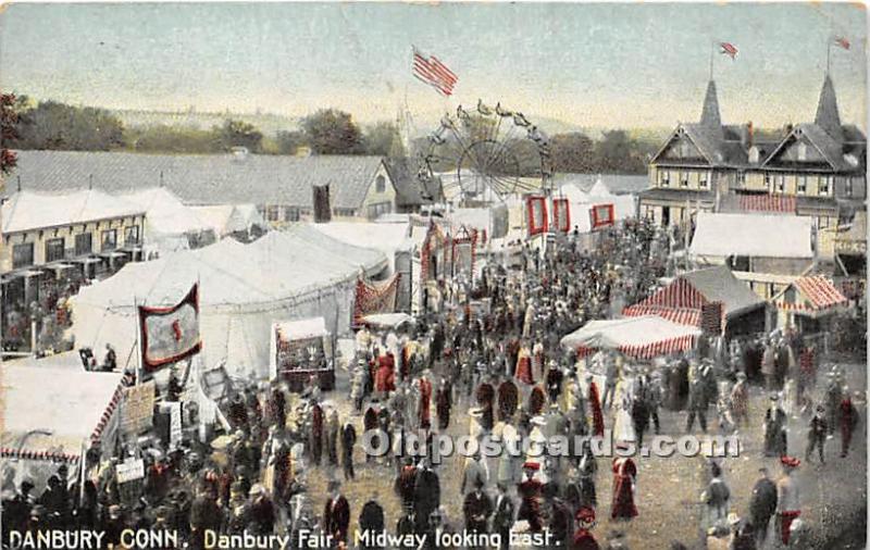 Danbury Fair, Midway looking east Danbury, Connecticut, CT, USA Unused 