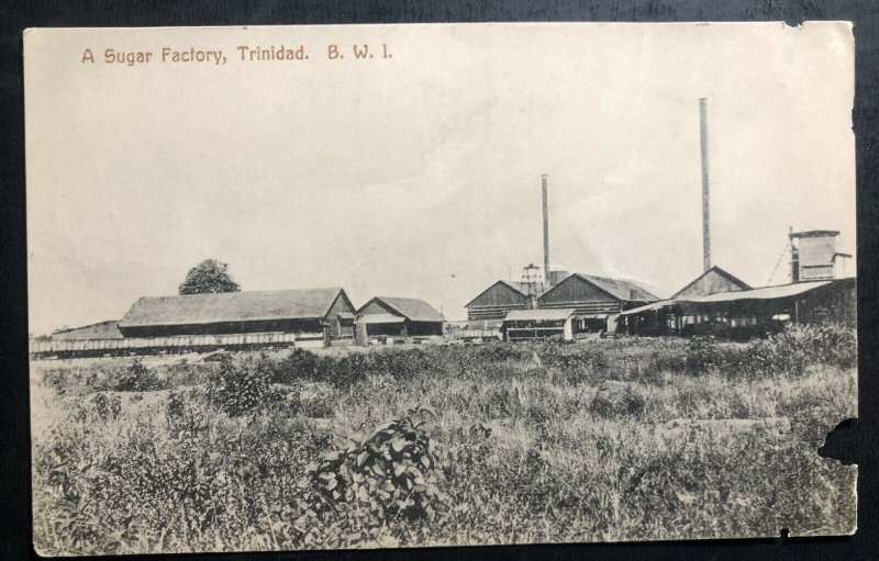 Mint Trinidad & Tobago West Indies Real picture Postcard A Sugar Factory 