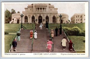 Pilgrims Climbing On Their Knees, Oratoire Saint Joseph, Montreal Postcard