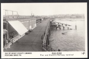 Isle of Wight Postcard - Old Ryde Pier & Electric Railway - Pamlin Print DP279