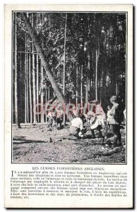 Old Postcard The English Folklore forest Women