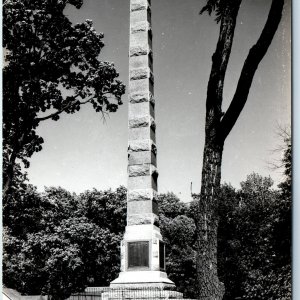 c1940s Arnolds Park, IA RPPC Indian State Monument Real Photo Postcard A103