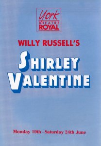 Willy Russell Shirley Valentine Paula Wilcox York Theatre Programme