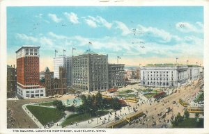 United States Cleveland Ohio the Square looking northeast 1920 postcard 