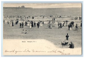 1906 Beach View Of Newport Rhode Island RI Posted Antique  Postcard 