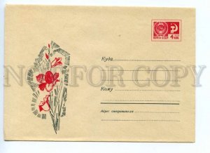 486535 USSR 1967 year Chmarov flowers gladiolus postal COVER