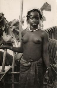 senegal, Native Nude Woman, Necklace Jewelry (1950s) RPPC Postcard