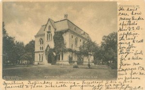 Brunswick Maine Bowdoin College Memorial Hall 1906 Undivided Back Sepia Postcard