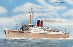 Furness Bermuda Line Ocean Monarch Luxury Ship Antique Postcard K53603