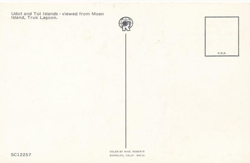 Udot and Tol Islands viewed from Moen Island - Chuuk, Micronesia - Pacific