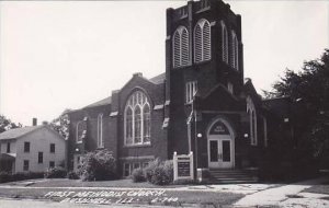 Illinois Bushnell First Methodist Church Real Photo RPPC