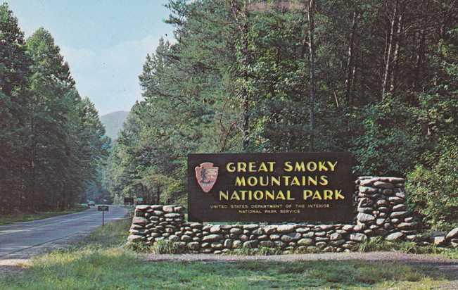 Entrance to the Great Smoky Mountains National Park