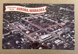 POSTCARD UNUSED - GREETINGS FROM AURORA, NEBRASKA